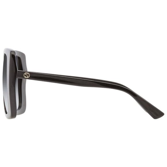 New Authentic Gucci Grey Square Ladies Sunglasses GG1314S 001 55 GG1314S 001 55 - Picture 4 of 6